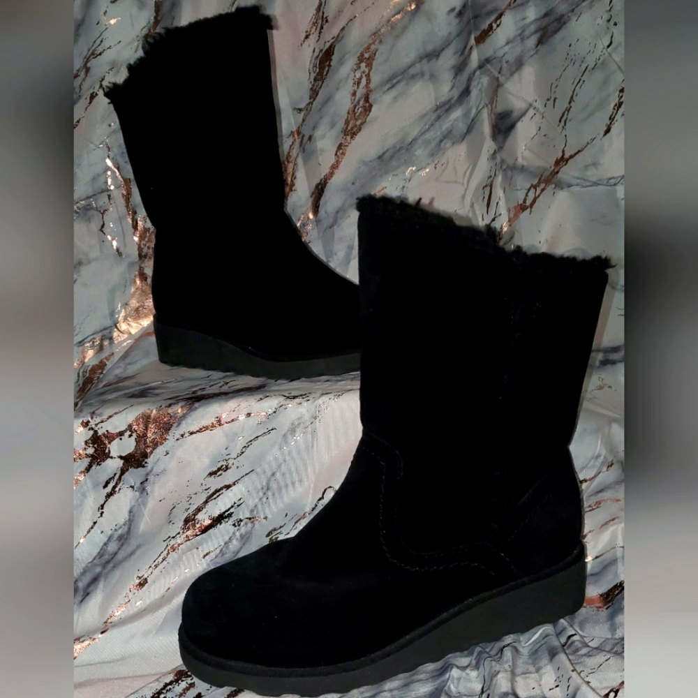 Bearpaw Faux Fur Lined Ankle Boots Size 6